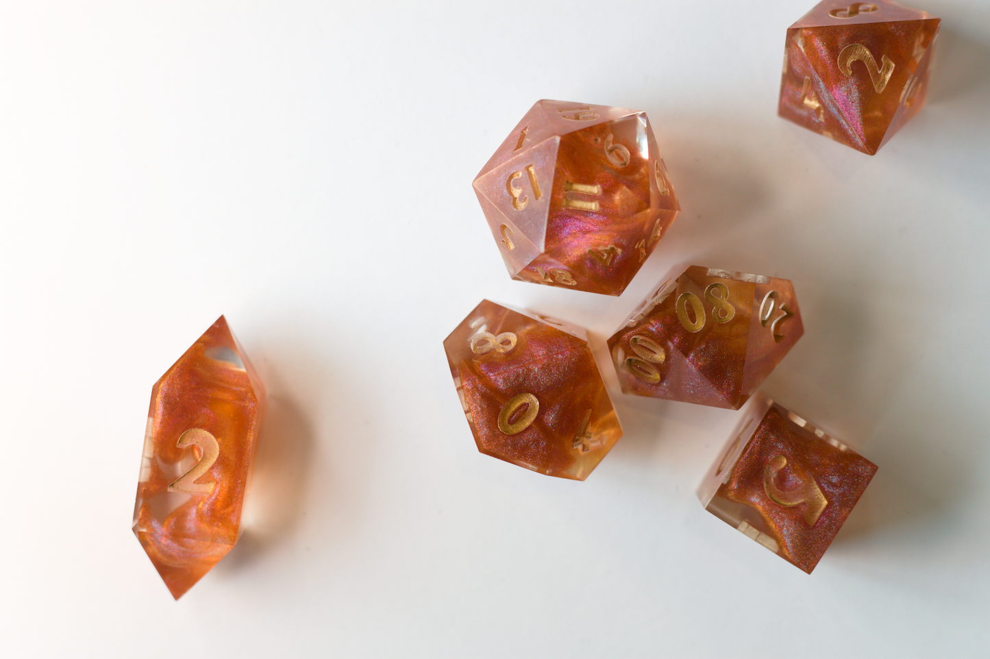 "Reckless Attack" 7 piece dice set