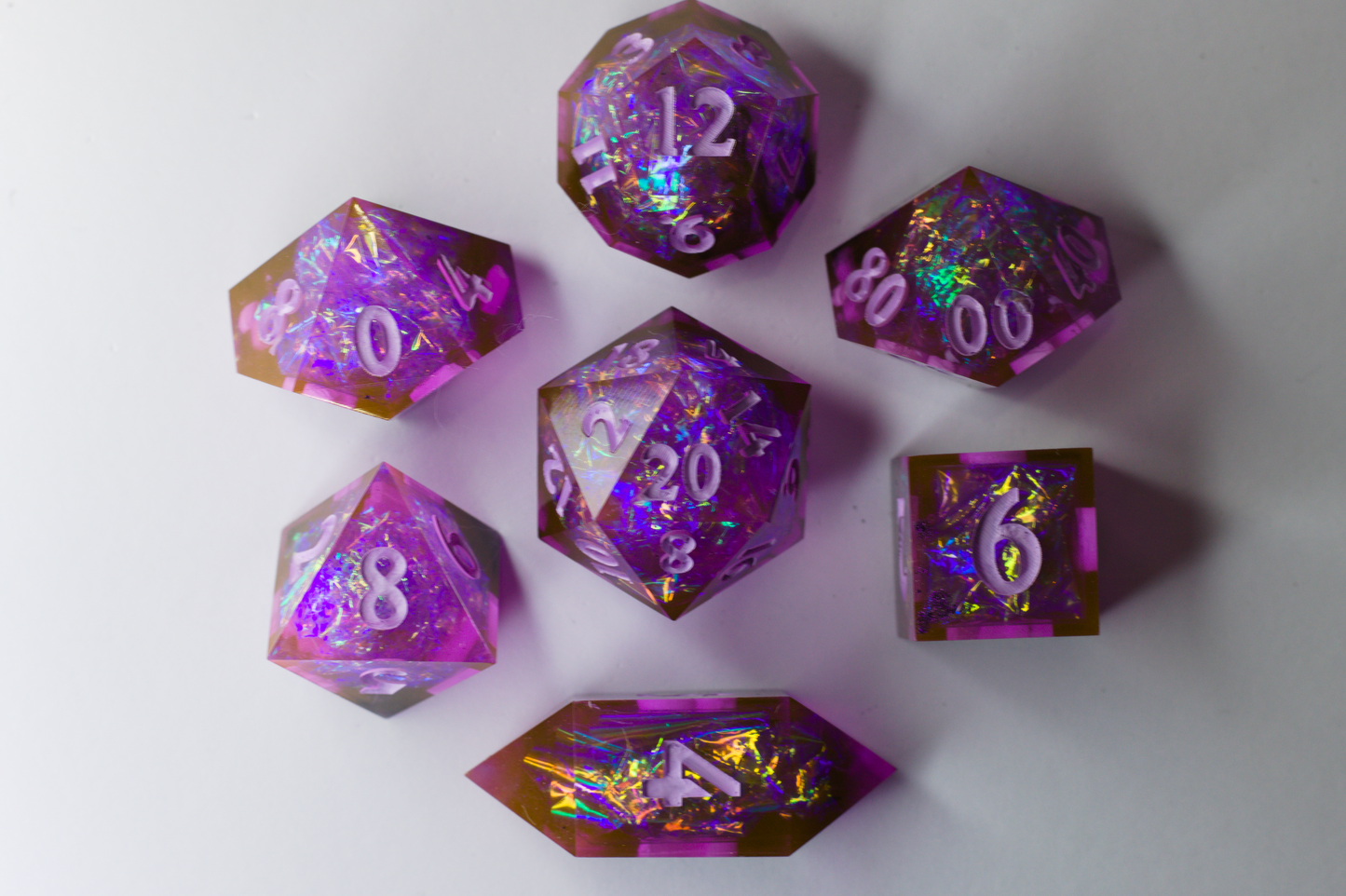 "Fairy Dust" 7 piece dice set