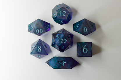 "Lost in Space" 7 piece dice set