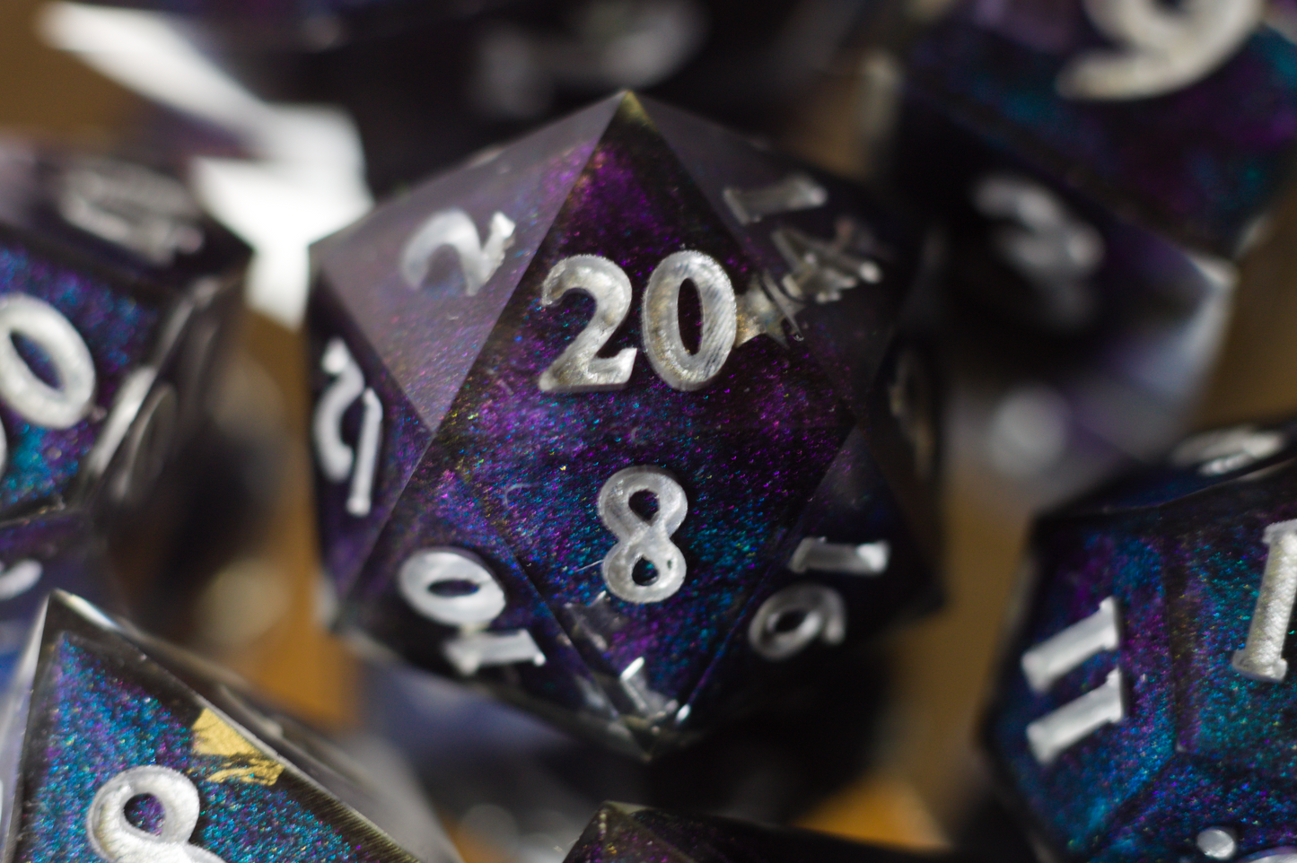 "Starry Form" 7 piece dice set